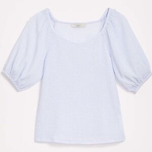 Loft Puff Sleeve Baby Blue Blouse